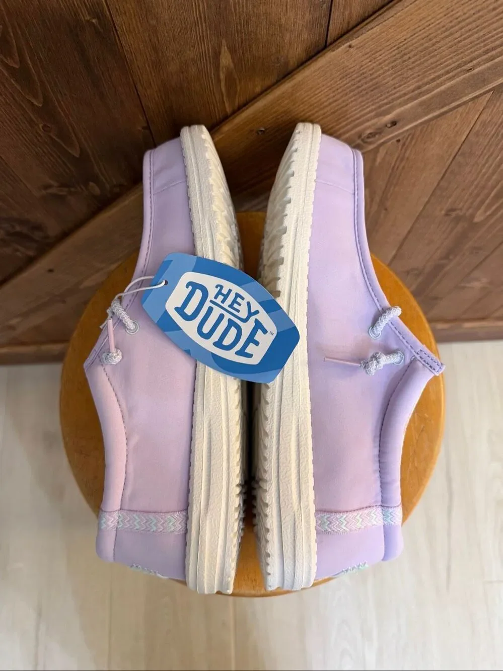 Hey Dude Wally Boardshort Men’s Size 10 Lilac Purple Slip-On Loafers NWT